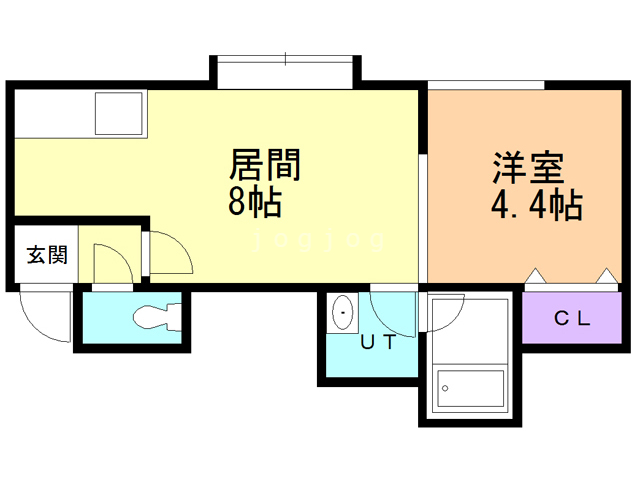 札幌市北区北二十六条西のアパートの間取り