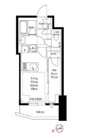 【文京区小石川のマンションの間取り】