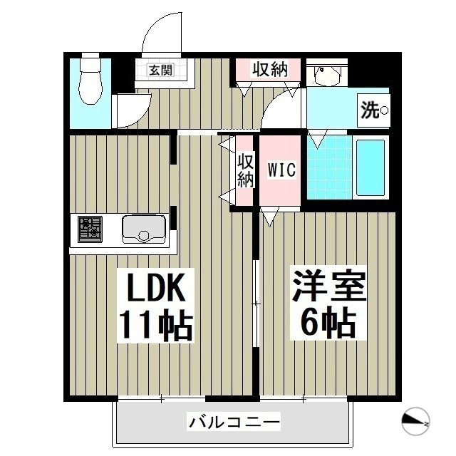 【川口市大字大竹のアパートの間取り】