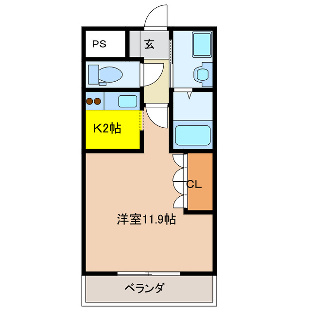 【大垣市大島町のアパートの間取り】