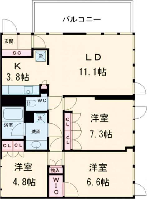 ガーデニエール砧ＷＥＳＴの間取り