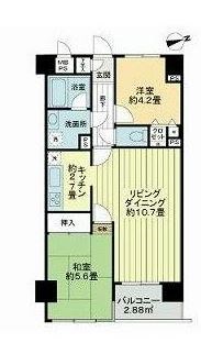 武蔵野市西久保のマンションの間取り