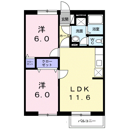 ドリーム　こだまの間取り