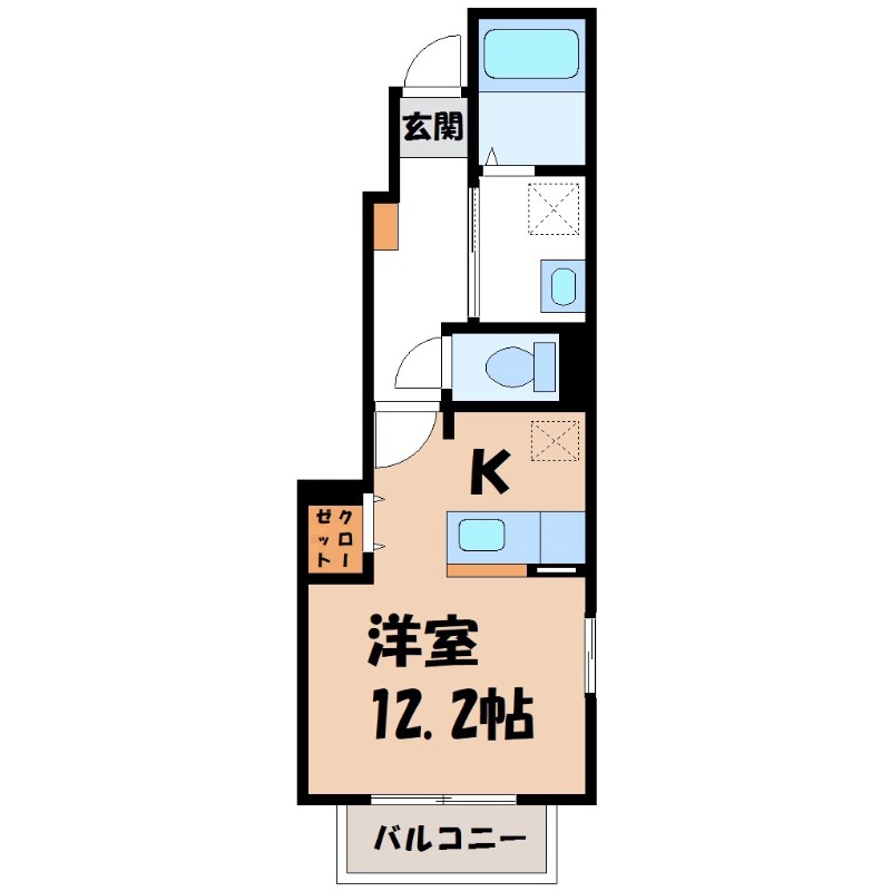 【さくら市氏家のアパートの間取り】