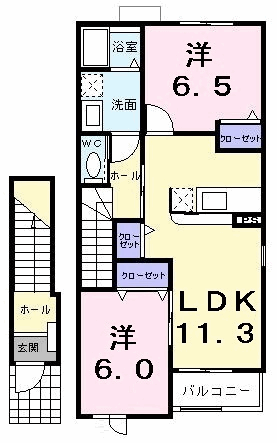 アパルトマンファミーユＢの間取り