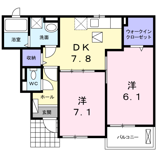 アザレーア188の間取り