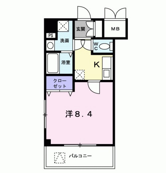 広島市佐伯区利松のマンションの間取り