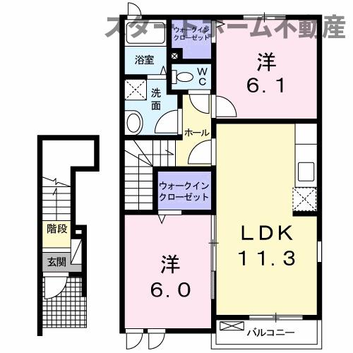 ベルコート桜Ｂの間取り