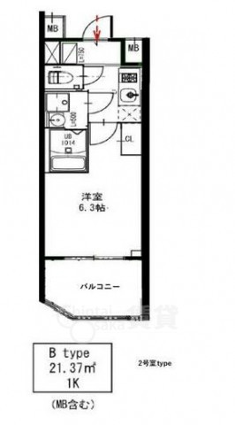 大阪市福島区玉川のマンションの間取り