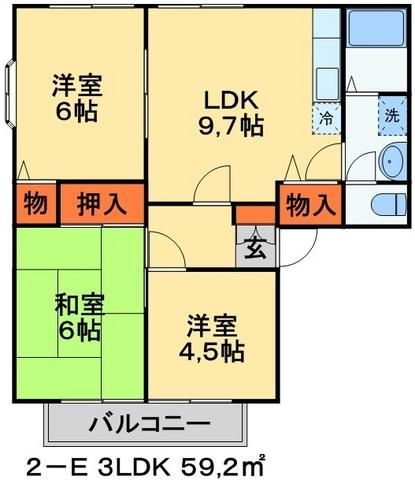 柏市高南台のアパートの間取り