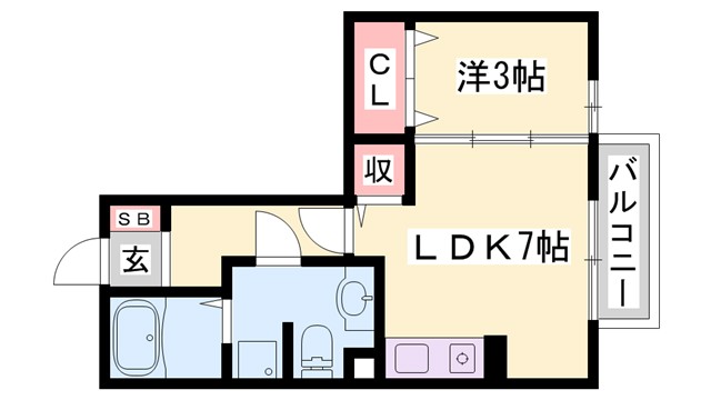 リビングタウン網干　A棟の間取り