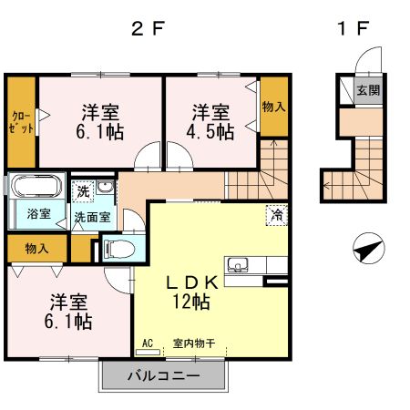 アムール拾石　Ａの間取り