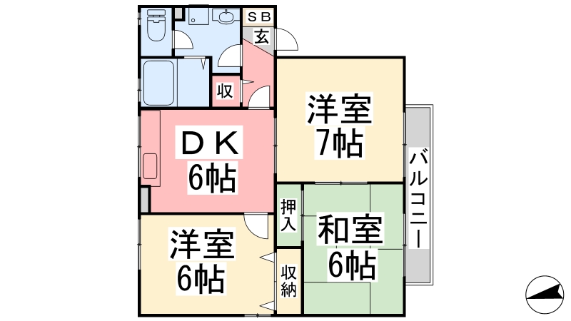 サン・フォーレ　A棟の間取り