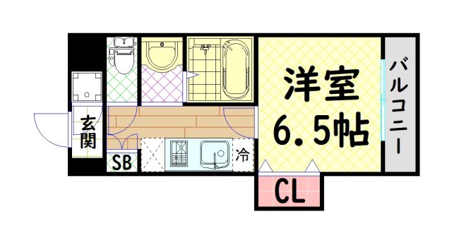 大阪府大阪市天王寺区生玉町（マンション）の賃貸物件の間取り