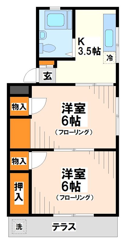 府中市片町のマンションの間取り