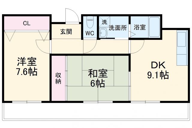 豊中市上津島のマンションの間取り