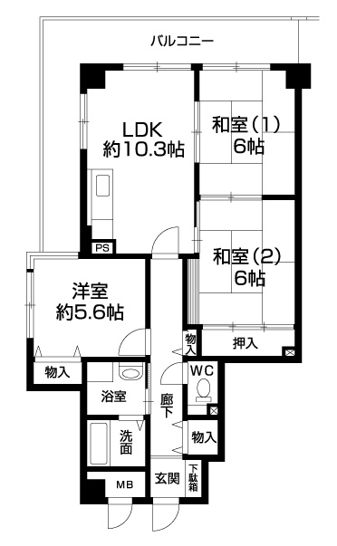 上桂エクセルハイツの間取り