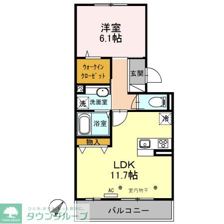 日高市大字高萩のアパートの間取り