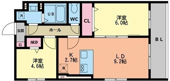 フルール・ドゥ・ソレイユの間取り