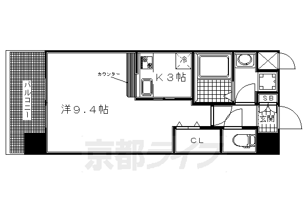 京都市東山区清水４丁目のマンションの間取り