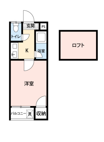 福岡市城南区田島のアパートの間取り