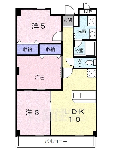 大津市下阪本のアパートの間取り