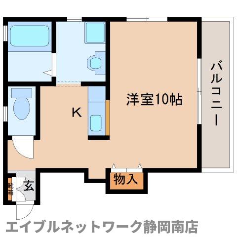 静岡市駿河区西島のアパートの間取り