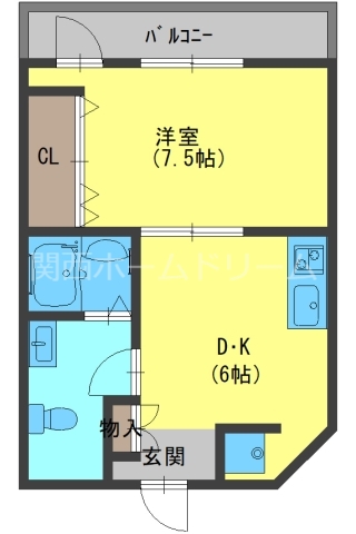 【寝屋川市香里新町のマンションの間取り】