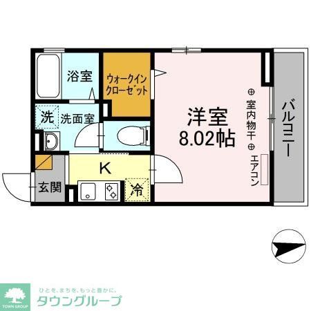 市川市大野町のアパートの間取り