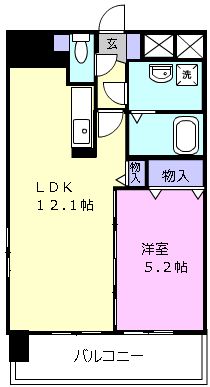 津市丸之内のマンションの間取り