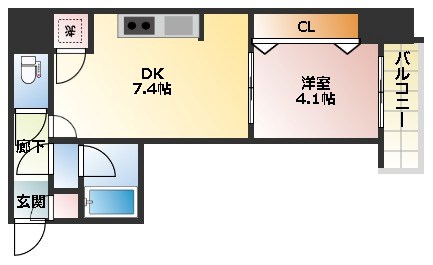 尼崎市昭和南通のマンションの間取り