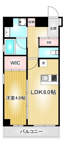 名古屋市中区栄のマンションの間取り