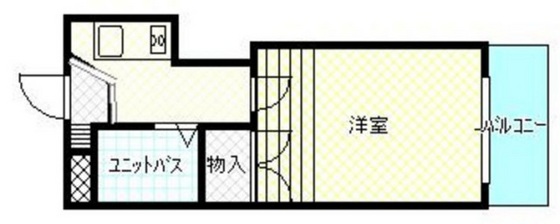 広島市中区江波本町のアパートの間取り