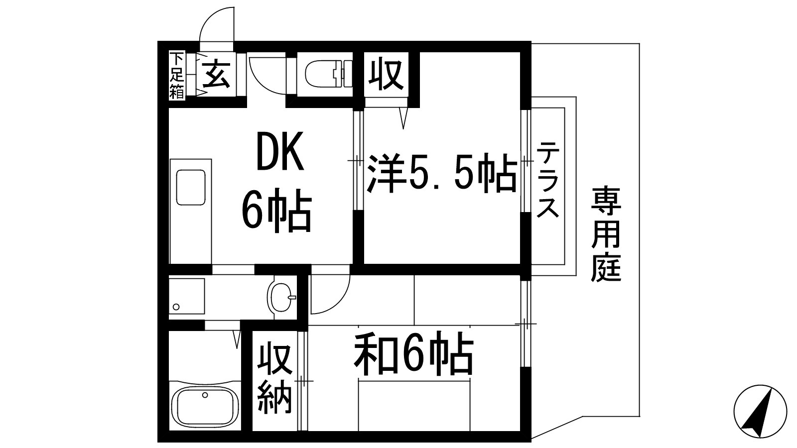 兵庫県西宮市大島町（マンション）の賃貸物件の間取り