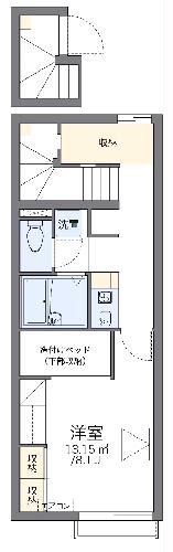 レオパレスオブリガード彩の間取り