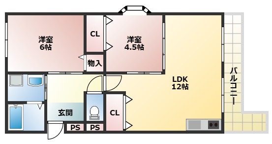 霞ヶ丘レジデンスの間取り