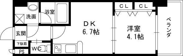 プレジオ中津の間取り