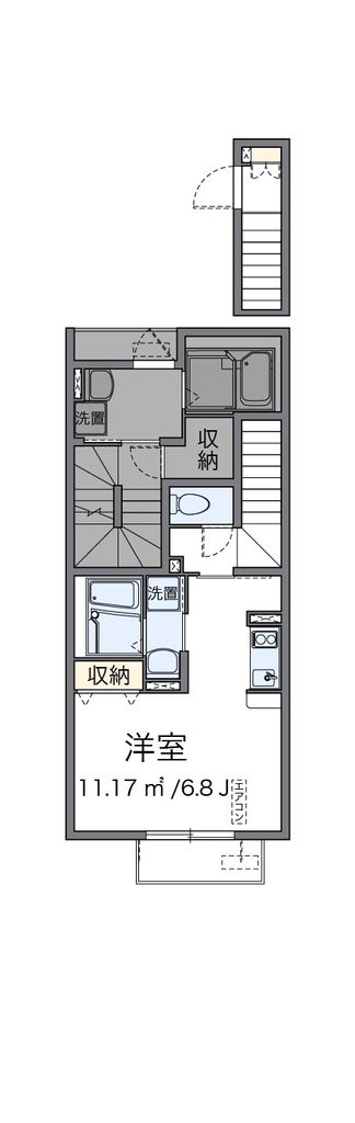 東大和市桜が丘のアパートの間取り