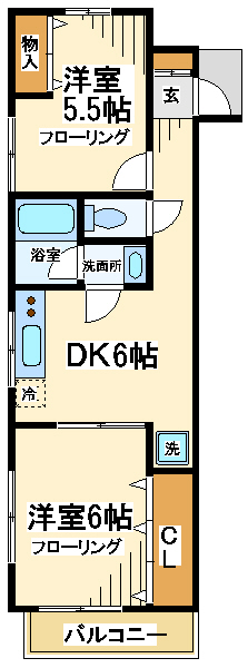 東京都調布市入間町１（アパート）の賃貸物件の間取り