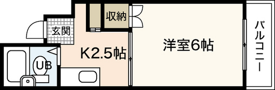 広島市西区中広町のマンションの間取り