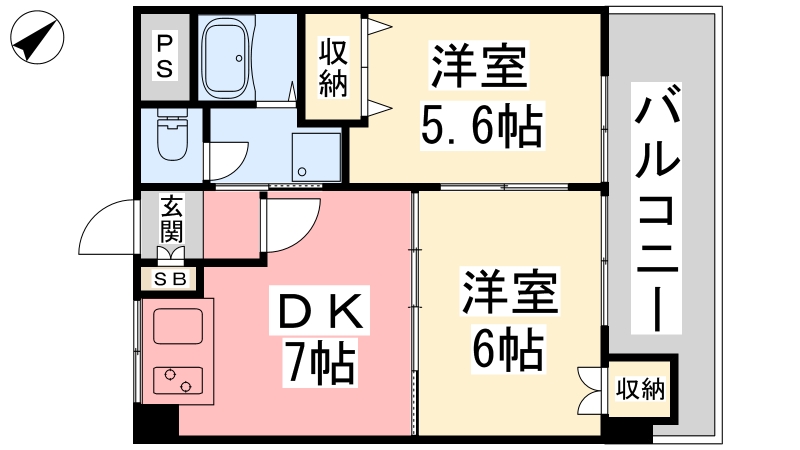 サザンコートVIの間取り