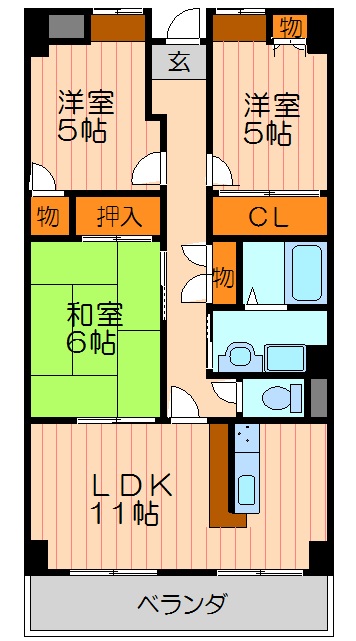 ラフィーネ上牧の間取り