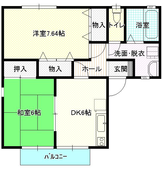 【クレセント弐番館の間取り】