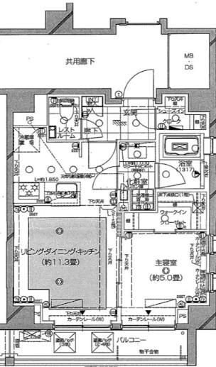 世田谷区松原のマンションの間取り