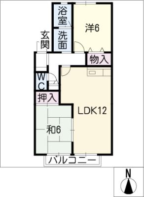 【ディアコートIIIＢ棟の間取り】