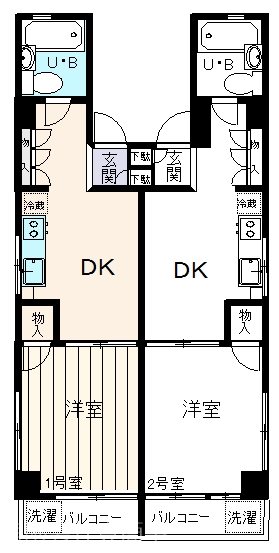 コーポ国立の間取り