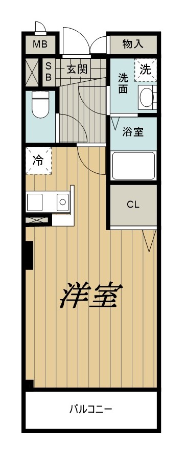 千葉市中央区問屋町のマンションの間取り