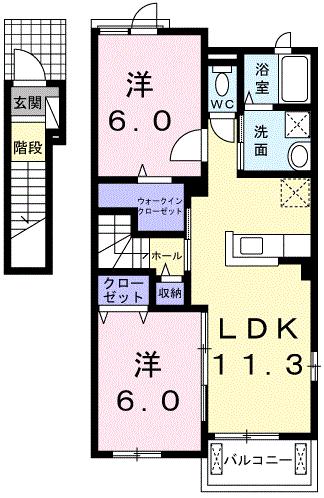 ピアチェＡの間取り