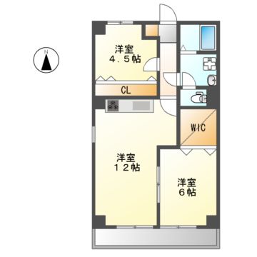 【名古屋市北区志賀南通のマンションの間取り】