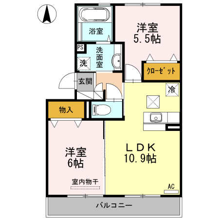 リアン　トゥールの間取り